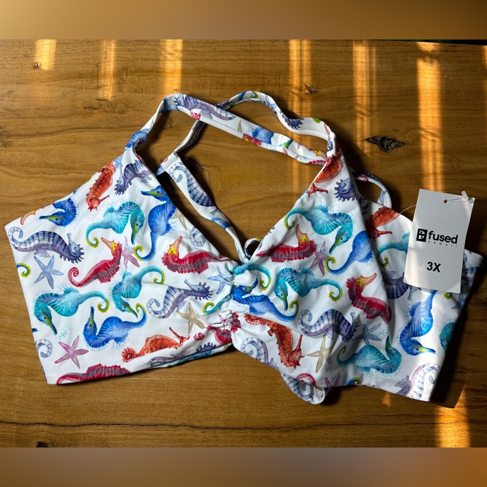 Fused Hawaii Sea Life’s Beauty K Top Bikini 3XL NWT